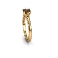 Image of Engagement ring shannon cus<br/>585 gold<br/>Smokey quartz 5 mm
