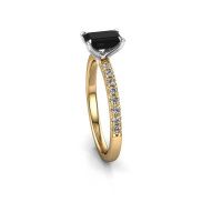 Afbeelding van Verlovingsring Crystal EME 2 585 goud zwarte diamant 1.08 crt
