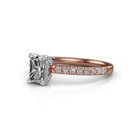 Image of Engagement ring saskia rad 1<br/>585 rose gold<br/>Diamond 0.98 crt