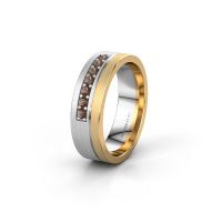 Image of Wedding ring WH0312L16AM<br/>585 white gold ±6x1.7 mm<br/>Smokey quartz