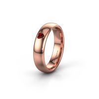Image of Friendship ring WH0101L35BPHRT<br/>585 rose gold ±5x2 mm<br/>Garnet