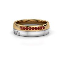 Afbeelding van Trouwring WH0213L26AP 585 goud robijn ±6x1.7 mm