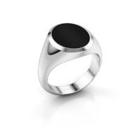 Afbeelding van Zegelring Herman 4<br/>585 witgoud<br/>Onyx 15x12 mm
