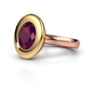 Afbeelding van Ring Selene 1 585 rosé goud rhodoliet 9x7 mm