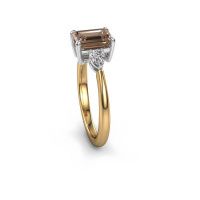Afbeelding van Verlovingsring Chanou EME 585 goud bruine diamant 1.92 crt