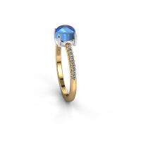 Afbeelding van Ring Cathie 585 goud blauw topaas 6 mm