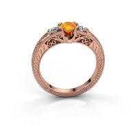 Afbeelding van Promise ring Tasia<br/>585 rosé goud<br/>Citrien 5 mm
