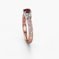 Image of Engagement Ring Marielle Rnd<br/>585 rose gold<br/>Garnet 5 mm