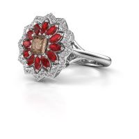 Image of Engagement ring Franka 585 white gold brown diamond 0.62 crt