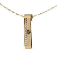 Image de Collier Vicki<br/>585 or jaune<br/>Quartz fumé 3 mm