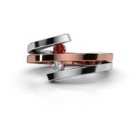Image de Bague Synthia<br/>585 or rose<br/>Rubis 2.5 mm