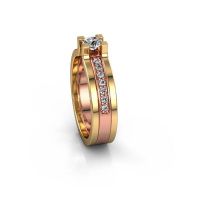 Afbeelding van Verlovingsring Myrthe 585 rosé goud diamant 0.468 crt
