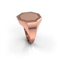Image of Men's ring floris octa 4<br/>585 rose gold<br/>Brown diamond 0.30 crt