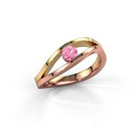 Bild von Ring Sigrid 1<br/>585 Roségold<br/>Pink Saphir 4 mm