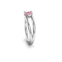 Image of Ring Roosmarijn<br/>585 white gold<br/>Pink sapphire 3.7 mm