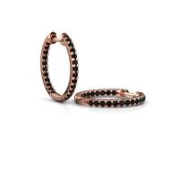 Bild von Creole jackie 15 mm b<br/>585 Roségold<br/>schwarz diamant 1.296 crt