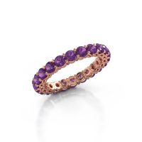 Image of Stackable ring Michelle full 3.0 585 rose gold amethyst 3 mm