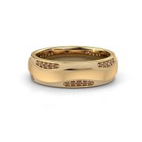 Image of Wedding ring WH2062L26BM<br/>585 gold ±6x2 mm<br/>Brown diamond