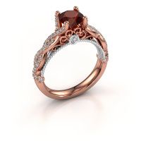 Afbeelding van Verlovingsring Chantelle<br/>585 rosé goud<br/>Granaat 6.5 mm