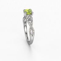 Image of Engagement Ring Marilou Cus<br/>950 platinum<br/>Peridot 5 mm
