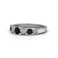 Afbeelding van Ring selina 3<br/>950 platina<br/>Zwarte diamant 0.94 crt