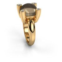 Afbeelding van Ring Janice RND<br/>585 goud<br/>Rookkwarts 12 mm