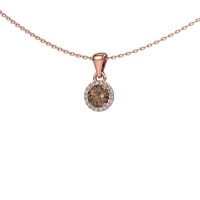 Image of Pendant Seline rnd 585 rose gold brown diamond 0.48 crt