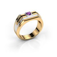 Image de Bague pour homme Oliver<br/>585 or jaune<br/>Améthyste 4 mm