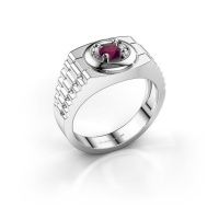 Image de Bague pour homme edward<br/>950 platine<br/>Rhodolite 4.7 mm