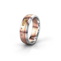 Image of Wedding ring WH0310L26AP<br/>585 rose gold ±6x1.7 mm<br/>Yellow sapphire