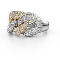 Afbeelding van Ring Kylie 3 13mm<br/>585 witgoud<br/>Diamant 1.217 Crt