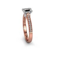 Afbeelding van Verlovingsring Valorie eme 2 585 rosé goud diamant 1.10 crt