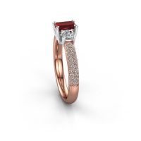 Image of Engagement Ring Marielle Eme<br/>585 rose gold<br/>Ruby 6x4 mm