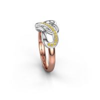 Image of Ring Yael 585 rose gold yellow sapphire 1.1 mm