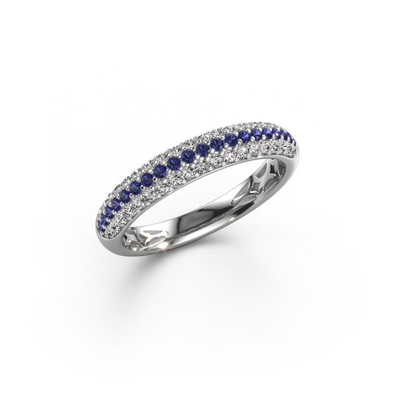 Ring Emely 2 585 white gold sapphire 1.3 mm