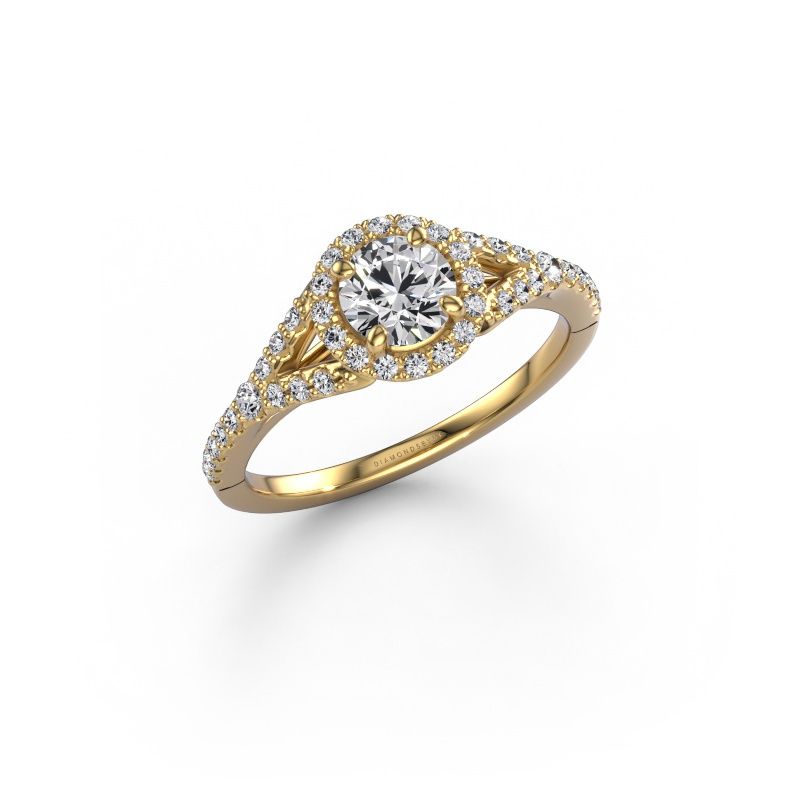 Engagement ring Kimber RND 585 gold lab grown diamond 0.695 crt