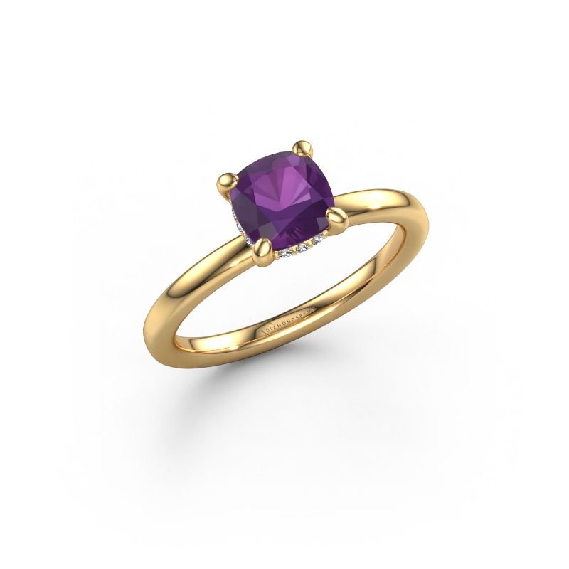 Engagement ring Simone CUS 2 585 gold amethyst 6 mm