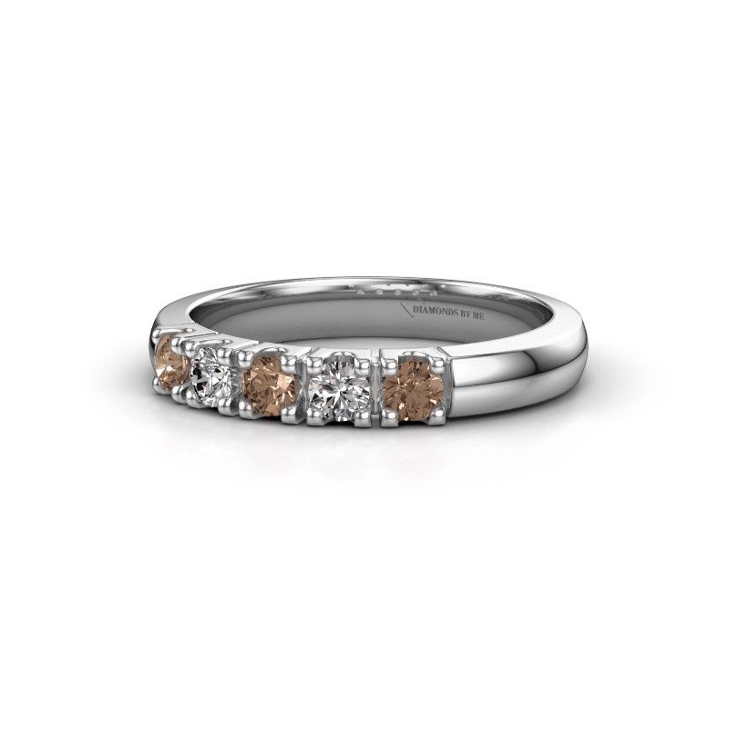 Image of Ring Rianne 5<br/>585 white gold<br/>Brown diamond 0.40 crt