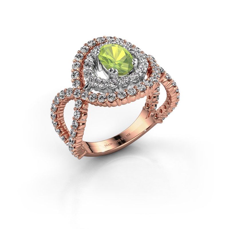 Image de Bague Chau<br/>585 or rose<br/>Péridot 7x5 mm