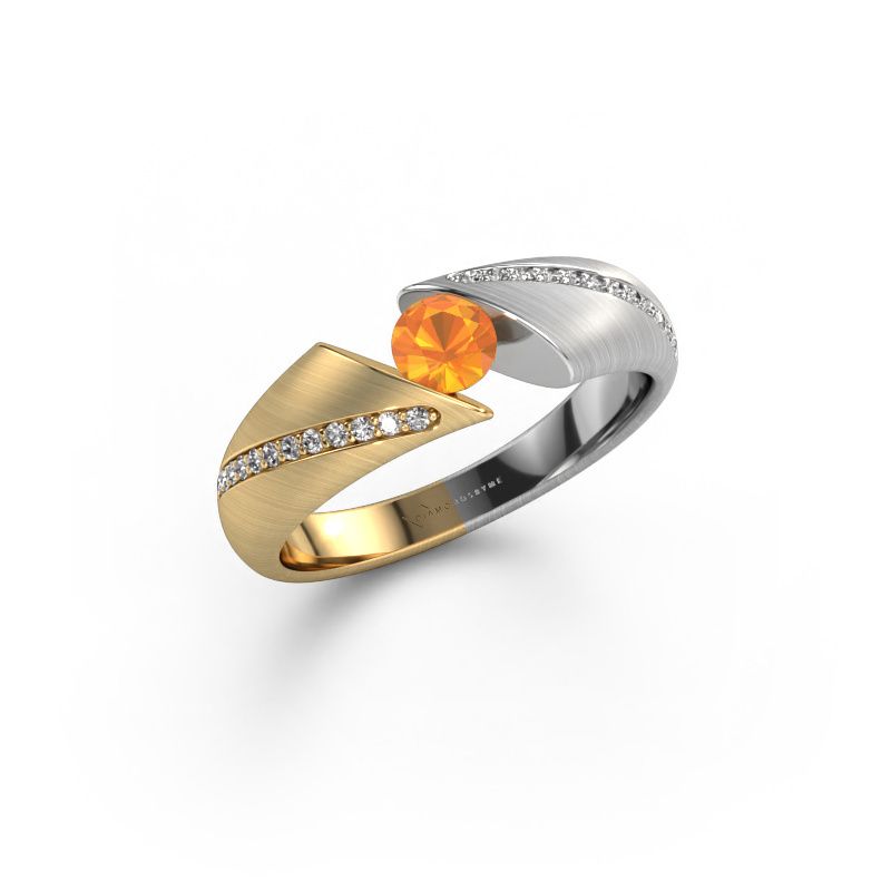 Engagement ring Hojalien 2 585 gold citrin 4.2 mm