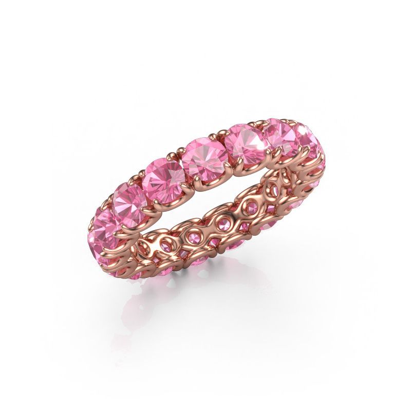 Ring Estee 4.0 585 rosé goud roze saffier 4 mm