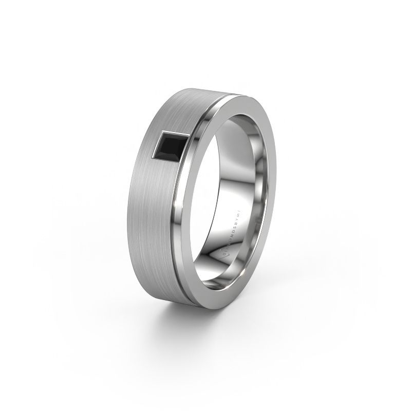 Wedding ring WH0550L16CMP 950 platinum black diamond ±6 x 2.2 mm
