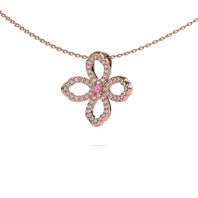 Collier Chelsea 585 or rose saphir rose 2 mm