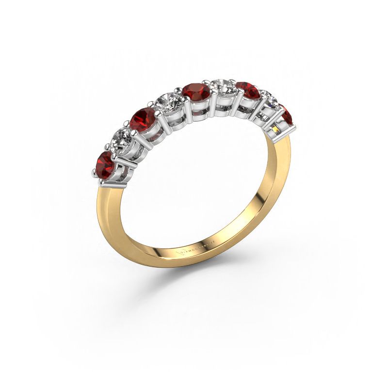 Ring Michelle 9 585 gold garnet 2.7 mm