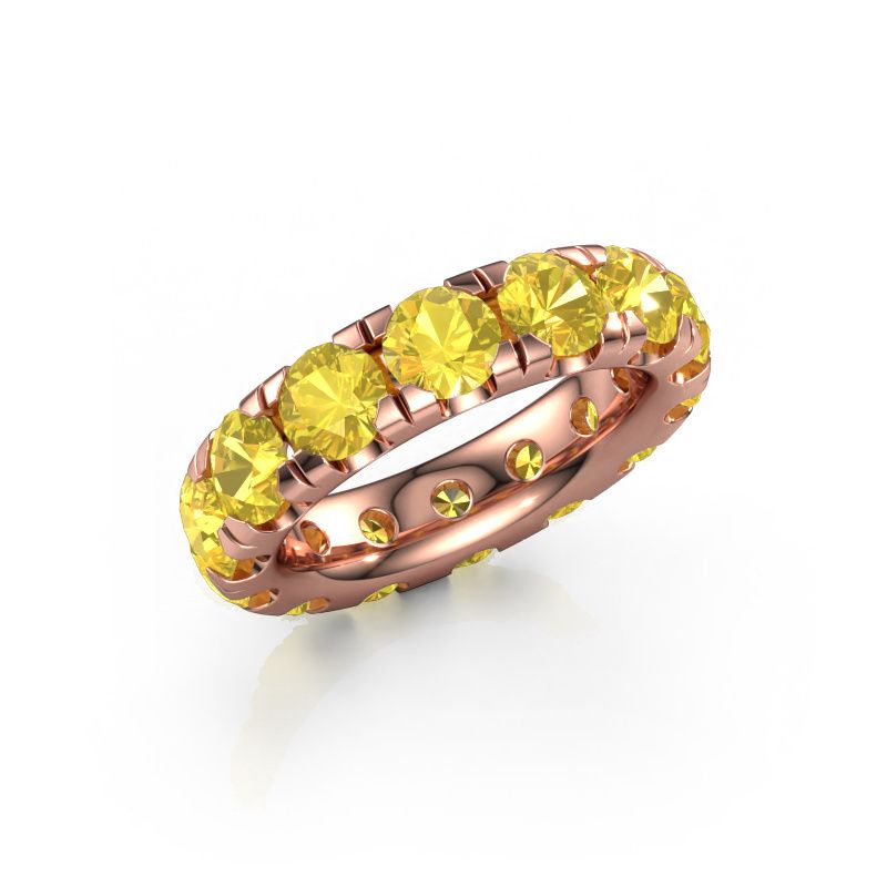 Bague superposable Jackie 4.7 585 or rose saphir jaune 4.7 mm
