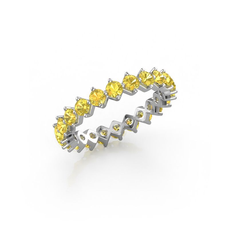 Stackable ring Janie 2.7mm 585 white gold yellow sapphire 2.7 mm