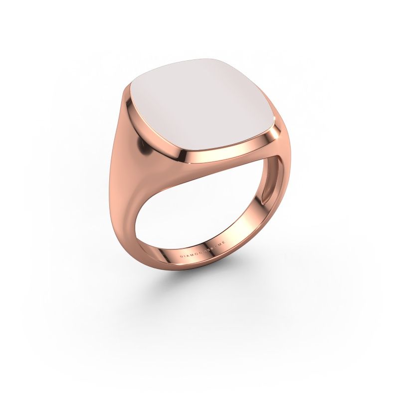 Siegelring Benjamin 4 Light 585 Roségold Rot Lagenstein 17x14 mm