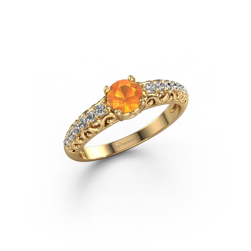 Verlobungsring Mellie 585 Gold Citrin 5 mm