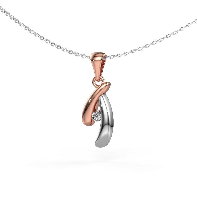 Anhänger Jinke 585 Roségold Zirkonia 2.5 mm