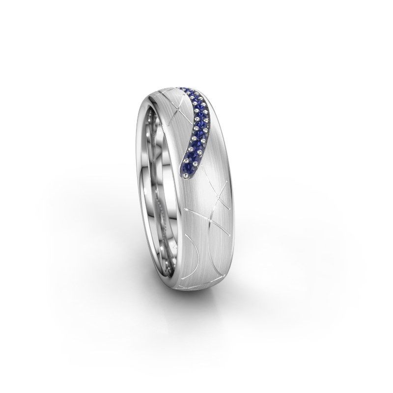 Image of Wedding ring WH2060L36CM<br/>585 white gold ±6x2.2 mm<br/>Sapphire